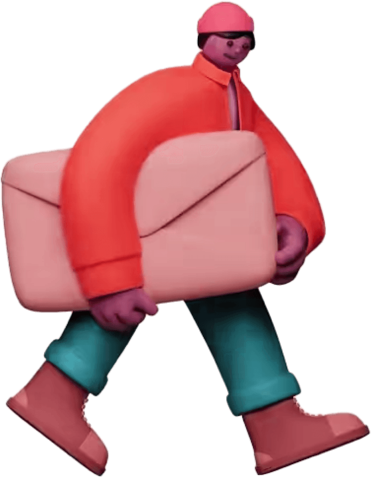 Person carrying envelope